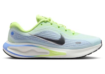 Pre-owned Nike Journey Run Metallic Silver (women's) Sneakers In Light Lemon Twist/glacier Blue/royal Pulse