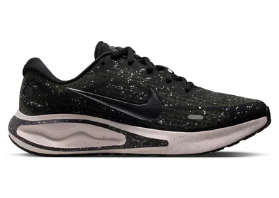 Pre-owned Nike Journey Run (women's) Sneakers In Black/metallic Silver/cave Purple