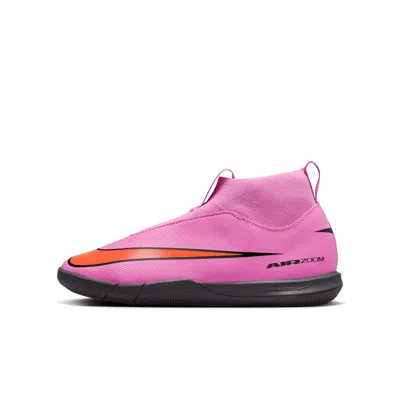 Nike Babies' Jr. Mercurial Superfly 10 Academy Little/big Kids' Indoor/court High-top Soccer Shoes In Pink