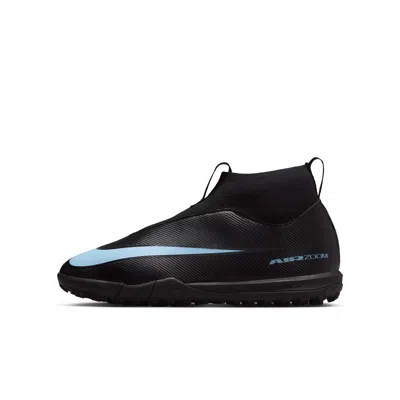 Nike Babies' Jr. Mercurial Superfly 10 Academy Little/big Kids' Turf High-top Soccer Shoes In Black