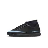 Nike Jr. Mercurial Superfly 10 Club Little/big Kids' Turf High-top Soccer Shoes In Black