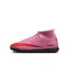 Nike Jr. Mercurial Superfly 10 Club Little/big Kids' Turf High-top Soccer Shoes In Pink