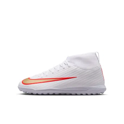 Nike Babies' Jr. Mercurial Superfly 11 Club Big Kids' Turf High-top Soccer Shoes In White