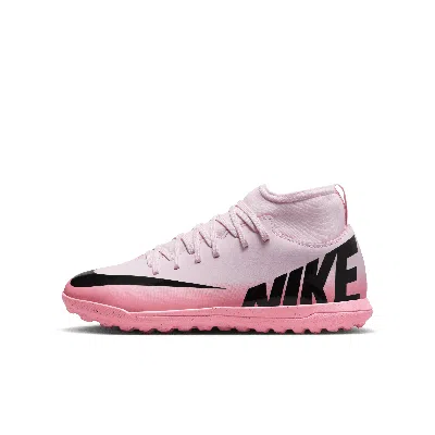 Nike Babies' Jr. Mercurial Superfly 9 Club Little/big Kids' Turf High-top Soccer Shoes In Pink