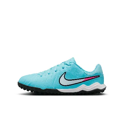 Nike Jr. Tiempo Legend 10 Academy Little/big Kids' Turf Low-top Soccer Shoes In Blue