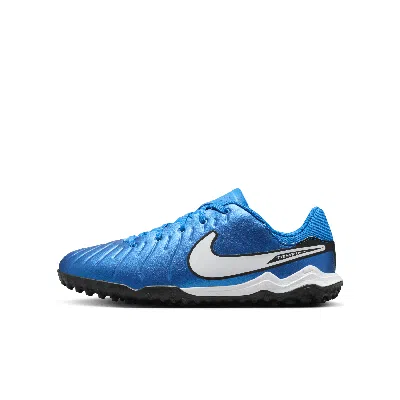 Nike Jr. Tiempo Legend 10 Academy Little/big Kids' Turf Low-top Soccer Shoes In Blue
