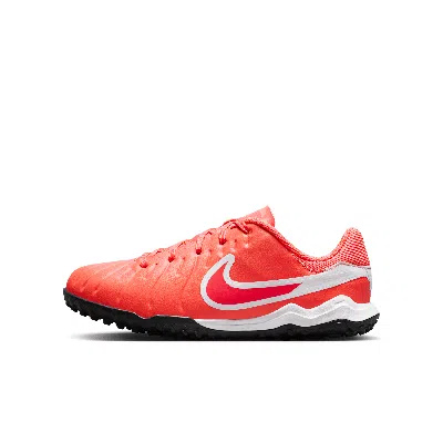 Nike Babies' Jr. Tiempo Legend 10 Academy Little/big Kids' Turf Low-top Soccer Shoes In Pink