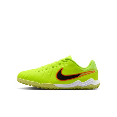 Nike Babies' Jr. Tiempo Legend 10 Academy Little/big Kids' Turf Low-top Soccer Shoes In Yellow