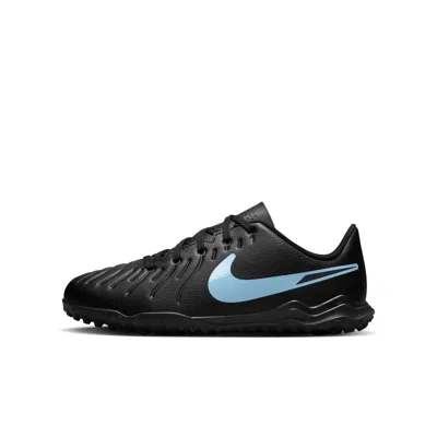 Nike Jr. Tiempo Legend 10 Club Little/big Kids' Turf Low-top Soccer Shoes In Black