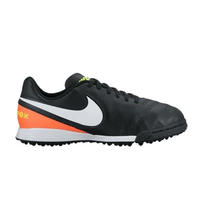 Pre-owned Nike Jr Tiempox Legend 4 Tf Gs 'black Hyper Orange' | Kid's Size 6