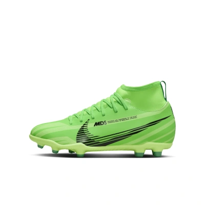 Nike Babies' Jr. Superfly 9 Club Mercurial Dream Speed Little/big Kids' Mg High-top Soccer Cleats In Green