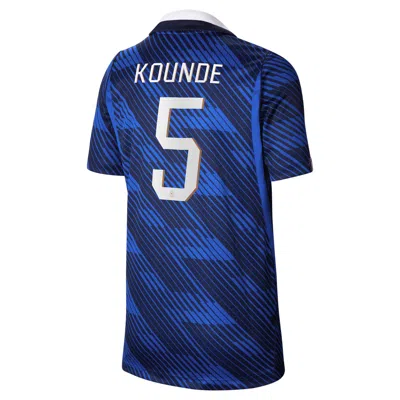 Nike Jules Koundã© France National Team 2026 Stadium Home Big Kids'  Dri-fit Soccer Jersey In Blue