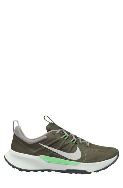 Nike Juniper Trail 2 Running Shoe In Medium Olive/ White/ Iron