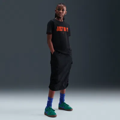 Nike Just Do It Big Kids' T-shirt In Black