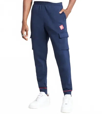 Nike Just Do It Fleece Cargo Pants In Obsidian/berry In Multi