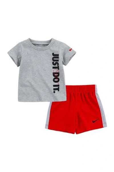 Nike Babies'  Just Do It Shorts & T-shirt 2-piece Set In Multi