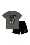 Nike Kids'  Just Do It T-shirt & Shorts Set In 023black