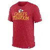 Nike Men's Heather Red Kansas City Chiefs Blitz Tri-blend T-shirt