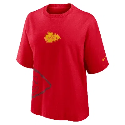 Nike Kansas City Chiefs Boxy  Women's Nfl T-shirt In Red