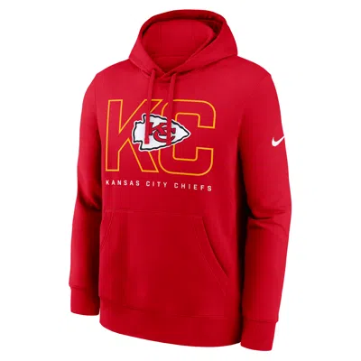 Nike Kansas City Chiefs Busted Play Club  Men's Nfl Pullover Hoodie In Red