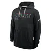 Nike Kansas City Chiefs Crucial Catch Sideline  Men's Dri-fit Nfl Pullover Hoodie In Black