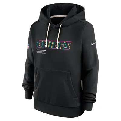 Nike Kansas City Chiefs Crucial Catch  Women's Dri-fit Nfl Pullover Hoodie In Black