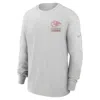 Nike Gray Kansas City Chiefs Essential Heavy Max90 Long Sleeve T-shirt In Gray