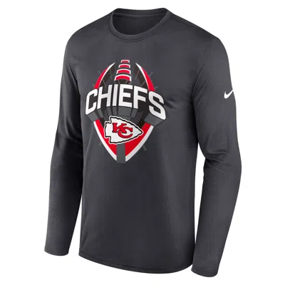NIKE KANSAS CITY CHIEFS LEGEND ICON  MEN'S DRI-FIT NFL LONG-SLEEVE T-SHIRT,1015885387