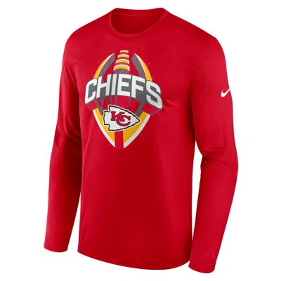 Nike Kansas City Chiefs Legend Icon  Men's Dri-fit Nfl Long-sleeve T-shirt In Red