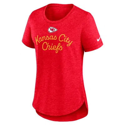 Nike Kansas City Chiefs Script  Women's Nfl T-shirt In Red