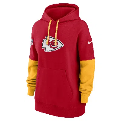 Nike Kansas City Chiefs Sideline Essential  Women's Nfl Pullover Hoodie In Red