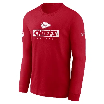 Nike Kansas City Chiefs Sideline Team Issue  Men's Dri-fit Nfl Long-sleeve T-shirt In Red