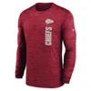 Nike Kansas City Chiefs Sideline Velocity  Men's Dri-fit Nfl Long-sleeve T-shirt In Red