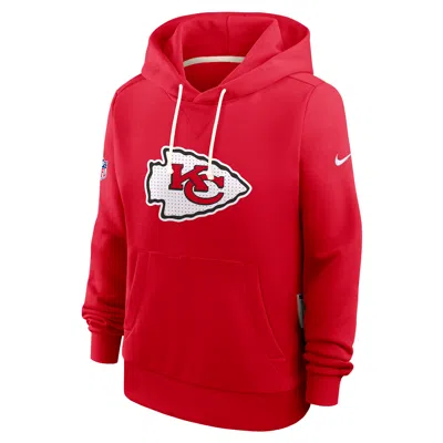 Nike Kansas City Chiefs Sideline  Women's Dri-fit Nfl Pullover Hoodie In Red