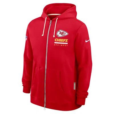 NIKE KANSAS CITY CHIEFS UTILITY PLAYER SIDELINE  MEN'S DRI-FIT NFL FULL-ZIP HOODIE,1015885840