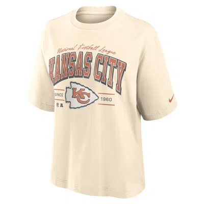 Nike Kansas City Chiefs Vintage Mod Boxy  Women's Nfl T-shirt In White