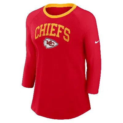 Nike Kansas City Chiefs  Women's Nfl 3/4-sleeve T-shirt In Red