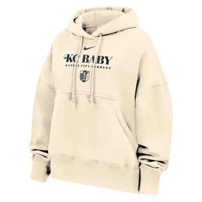 Nike Kansas City Current Phoenix Fleece  Women's Oversized Hoodie In Nude