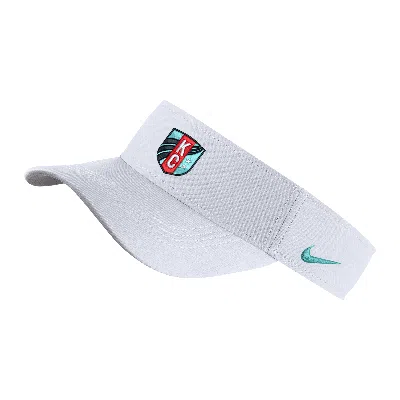 Nike Kansas City Current  Unisex Dri-fit Nwsl Visor In White