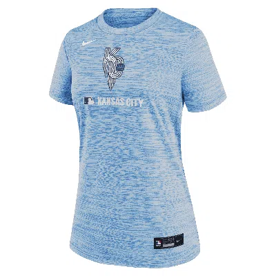 Nike Kansas City Royals Authentic Collection City Connect Velocity  Women's Dri-fit Mlb T-shirt In Blue