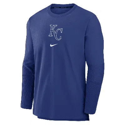Nike Kansas City Royals Authentic Collection Player  Men's Dri-fit Mlb Pullover Jacket In Blue