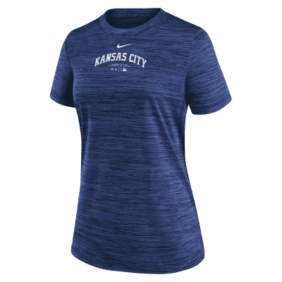 Nike Kansas City Royals Authentic Collection Practice Velocity  Women's Dri-fit Mlb T-shirt In Blue