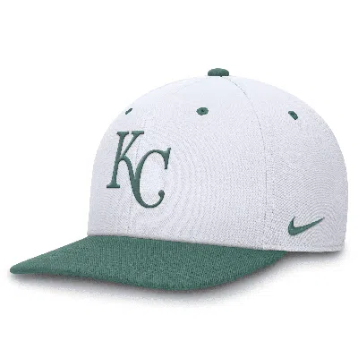 Nike Kansas City Royals Bicoastal 2-tone Pro  Unisex Dri-fit Mlb Adjustable Hat In White