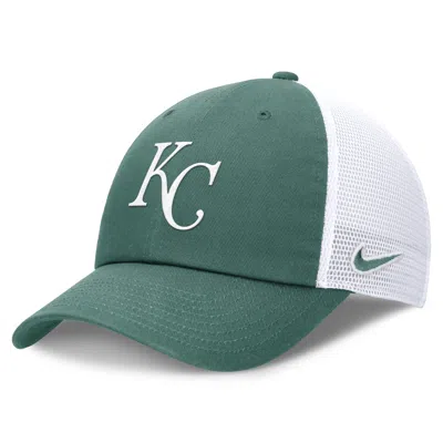 Nike Kansas City Royals Bicoastal Club  Unisex Mlb Trucker Adjustable Hat In Green