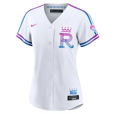 Nike Kansas City Royals City Connect  Women's Mlb Stadium Jersey In White