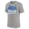Nike Heather Gray Kansas City Royals Cooperstown Collection Retro Tri-blend T-shirt