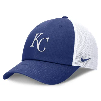 Nike Kansas City Royals Evergreen Club  Men's Mlb Trucker Adjustable Hat In Blue