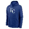 Nike Royal Kansas City Royals Logo Club Fleece Pullover Hoodie In Blue