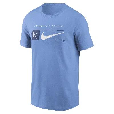 Nike Kansas City Royals Team Swoosh Lockup  Men's Mlb T-shirt In Blue