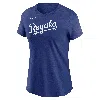 Nike Kansas City Royals Wordmark  Women's Mlb T-shirt In Blue